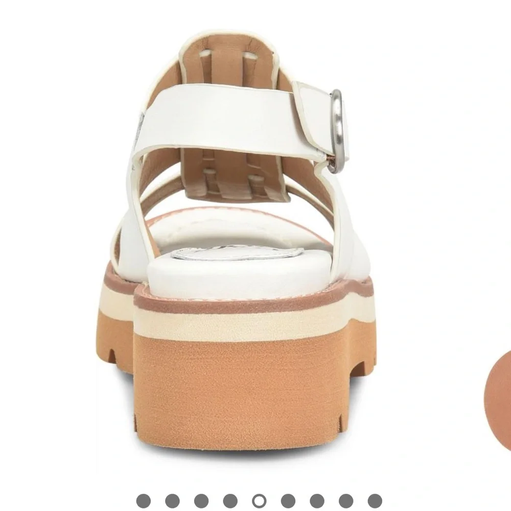 SOFFT size 10 White Patrina Leather Iconic Fisherman Sandals NEW - Picture 6 of 12